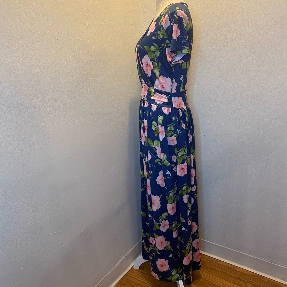 Ouges Blue Floral Maxi Dress - image 5